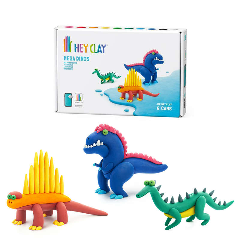 Hey Clay - Modelling Air-Dry Clay with Fun Interactive App - Lagosuchus, Allosaurus, Dimetrodon, ...