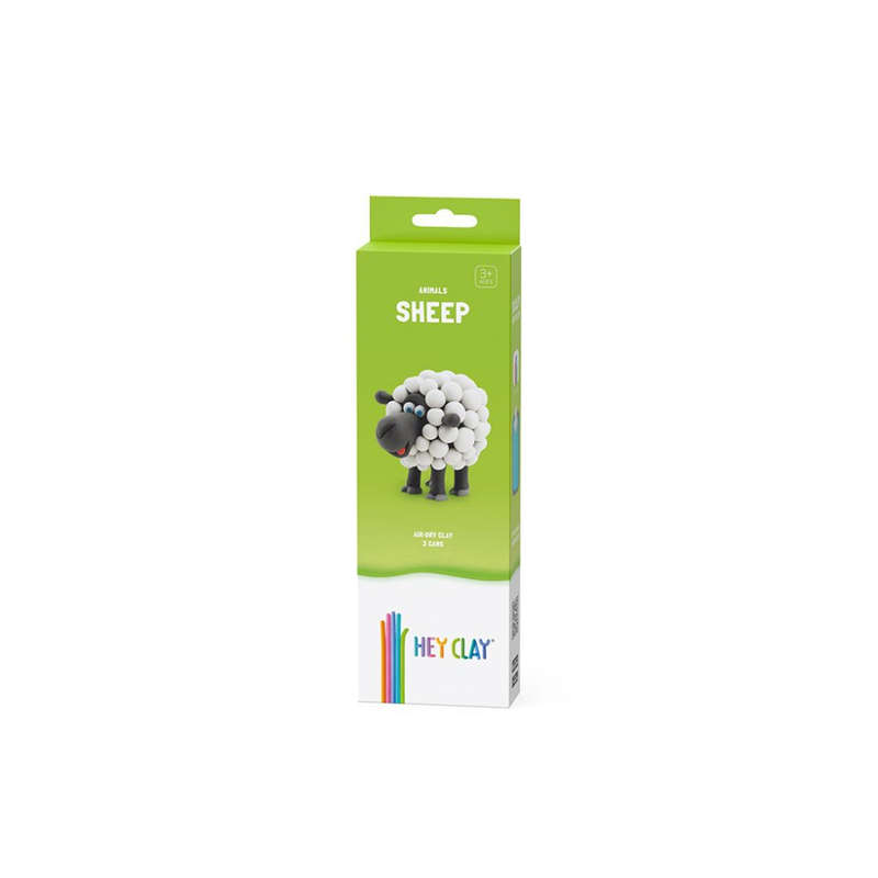 Hey Clay - Modelling Air-Dry Clay with Fun Interactive App - Sheep, series Animals, 3 cans
