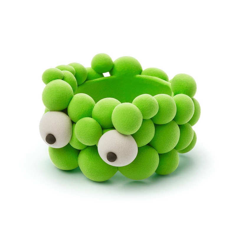 Hey Clay - Modelling Air-Dry Clay with Fun Interactive App - Alien Rings, series Bijou, 3 cans