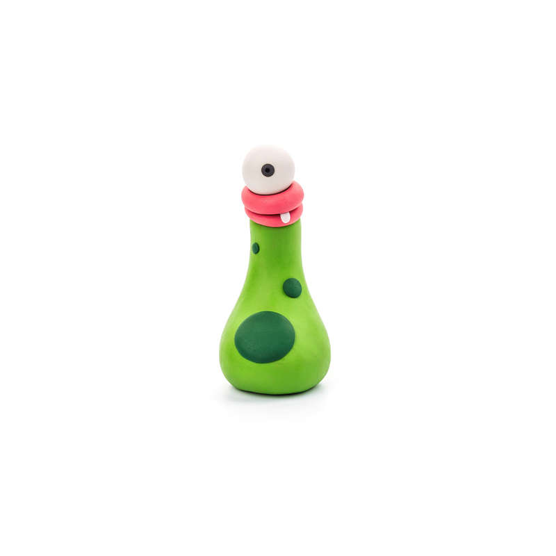 Hey Clay - Modelling Air-Dry Clay with Fun Interactive App - Cyclops, series Monsters, 3 cans