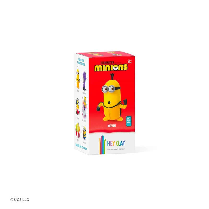 Hey Clay - Modelling Air-Dry Clay with Fun Interactive App - Kevin, Series Minions, 5 cans