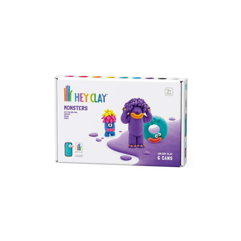 Hey Clay - Modelling Air-Dry Clay with Fun Interactive App - Hipster, Bigwig, Donut, Series Monst...