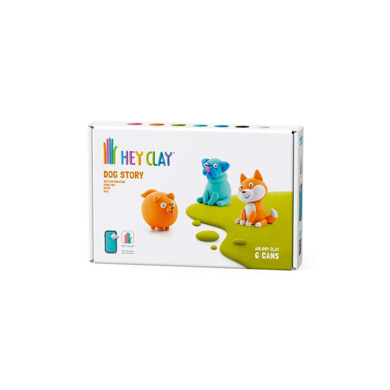 Hey Clay - Modelling Air-Dry Clay with Fun Interactive App - Shiba Inu, Spitz, Pug, Series Dog St...