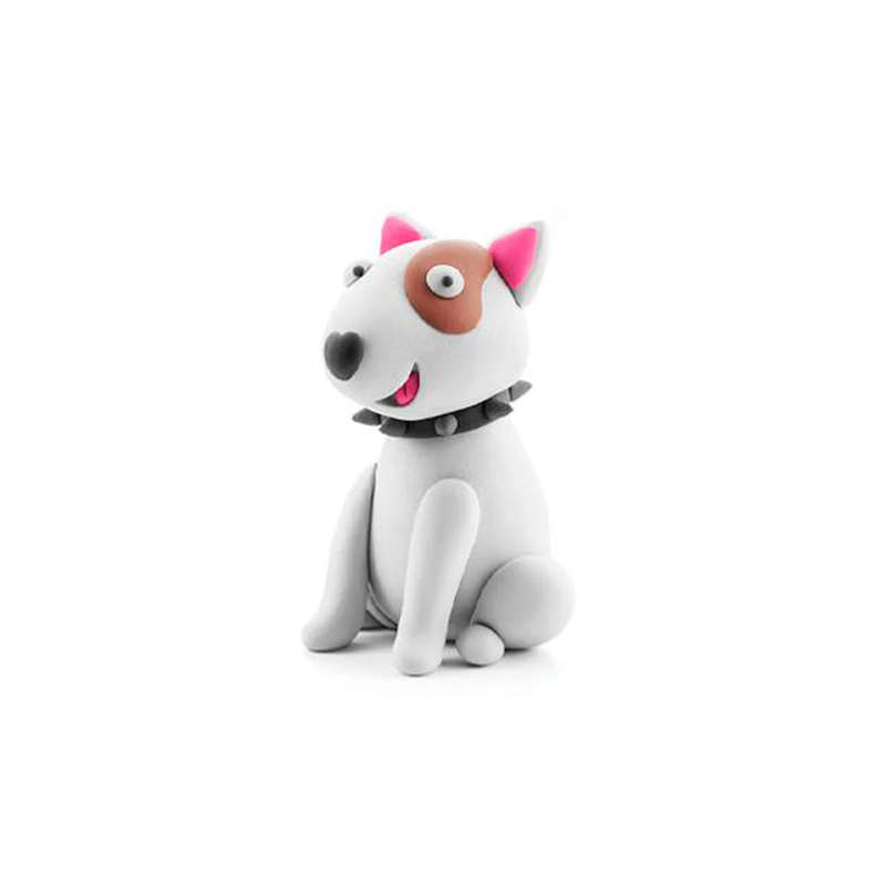 Hey Clay - Modelling Air-Dry Clay with Fun Interactive App - Bull Terrier, Series Dog Story, 3 cans