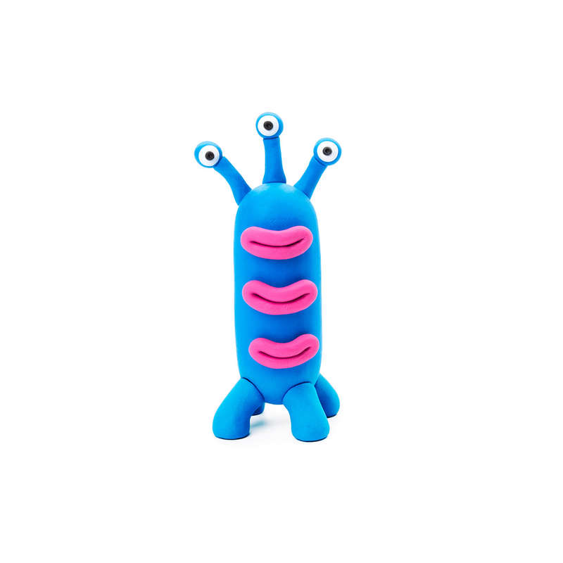 Hey Clay - Modelling Air-Dry Clay with Fun Interactive App - Trio, series Aliens, 3 cans