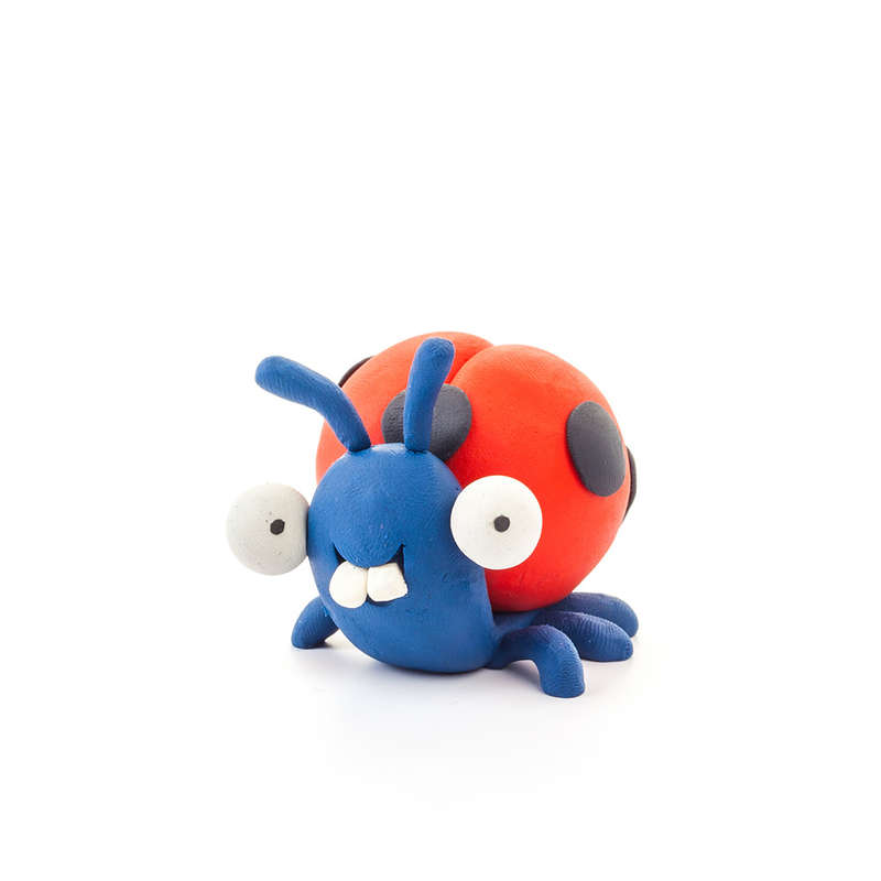 Hey Clay - Modelling Air-Dry Clay with Fun Interactive App - Ladybird, series Bugs, 3 cans