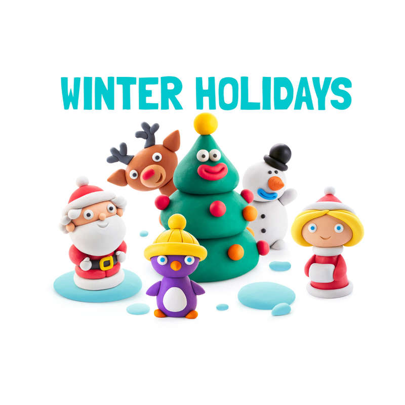 Hey Clay - Modelling Air-Dry Clay with Fun Interactive App - Winter Holidays, 15 cans