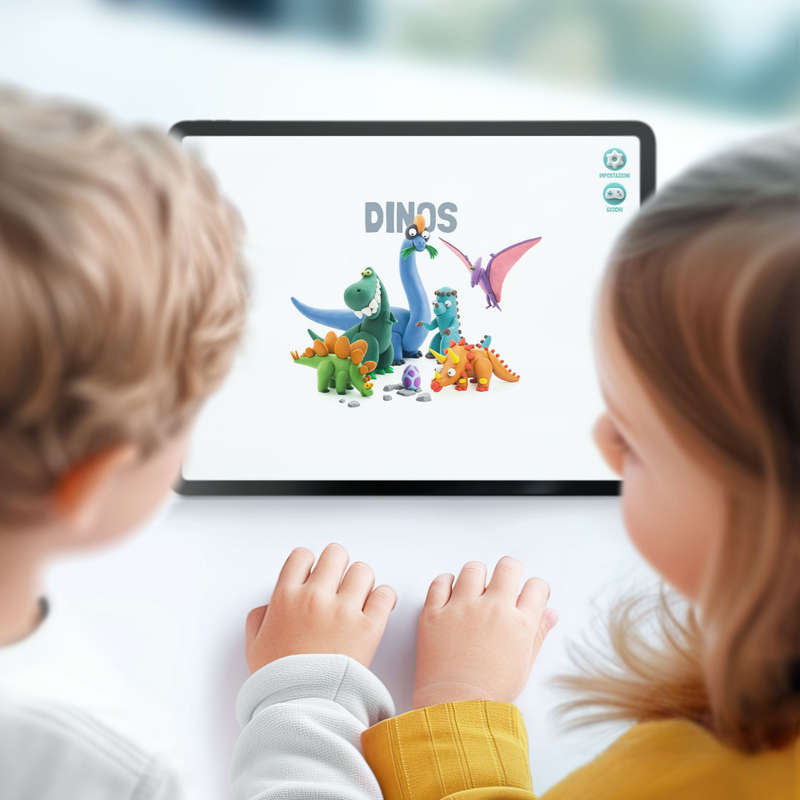 Hey Clay - Modelling Air-Dry Clay with Fun Interactive App - Brachiosaurus, series Dinos, 3 cans