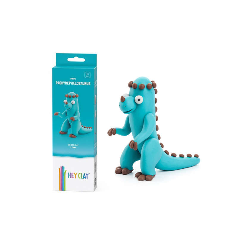 Hey Clay - Modelling Air-Dry Clay with Fun Interactive App - Pachycephalosaurus, series Dinos, 3 ...