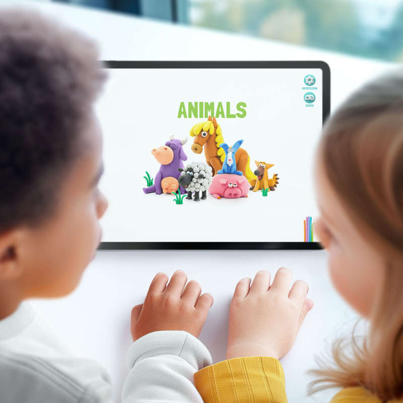 Hey Clay - Modelling Air-Dry Clay with Fun Interactive App - Piggy, series Animals, 3 cans