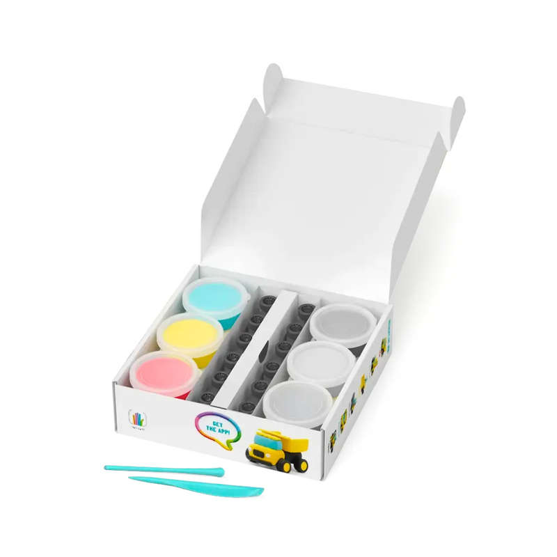 Hey Clay - Modelling Air-Dry Clay with Fun Interactive App - Construction Cars, series Motors, 12...