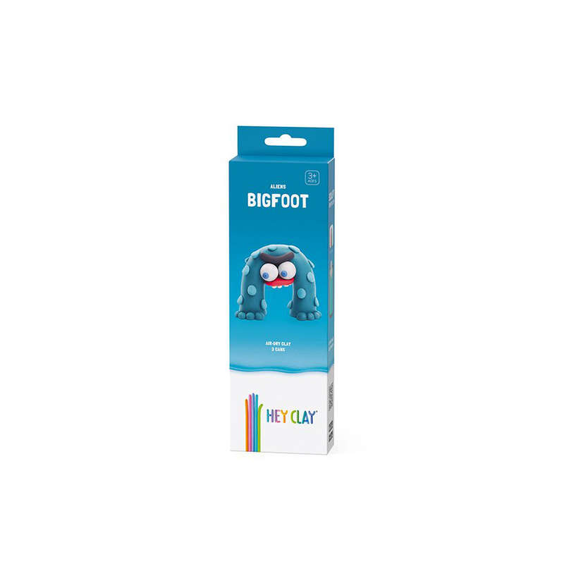 Hey Clay - Modelling Air-Dry Clay with Fun Interactive App - Bigfoot, series Aliens, 3 cans