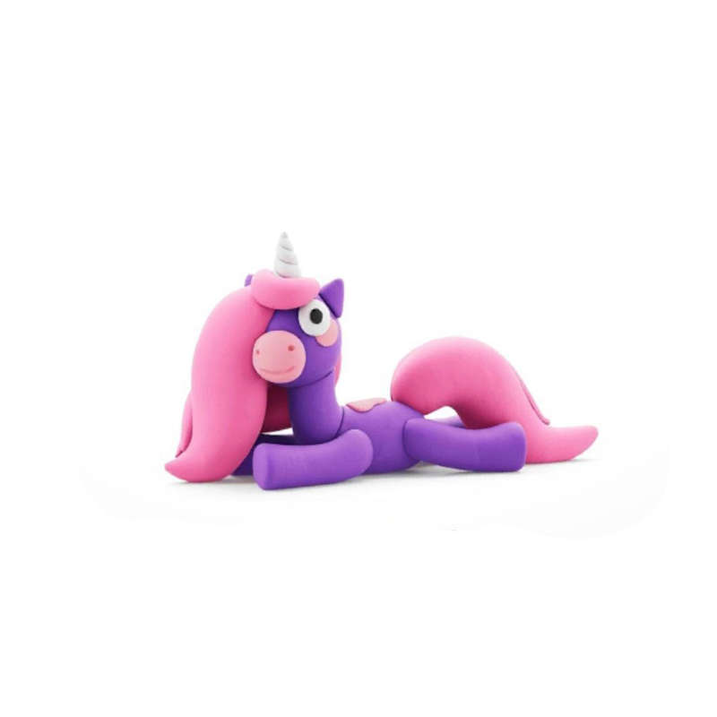Hey Clay - Modelling Air-Dry Clay with Fun Interactive App - Brighty, Series Rainbow Unicorns, 3 ...