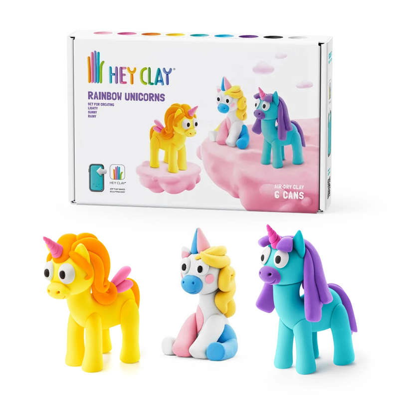 Hey Clay - Modelling Air-Dry Clay with Fun Interactive App - Lighty, Sunny, Rainy, Series Rainbow...