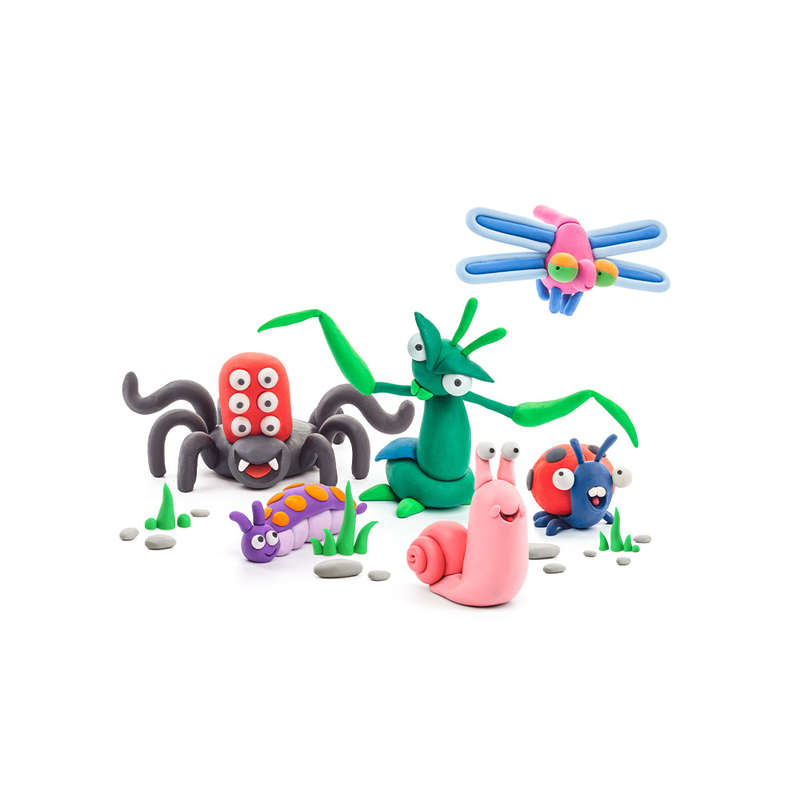 Hey Clay - Modelling Air-Dry Clay with Fun Interactive App - Bugs, 15 cans
