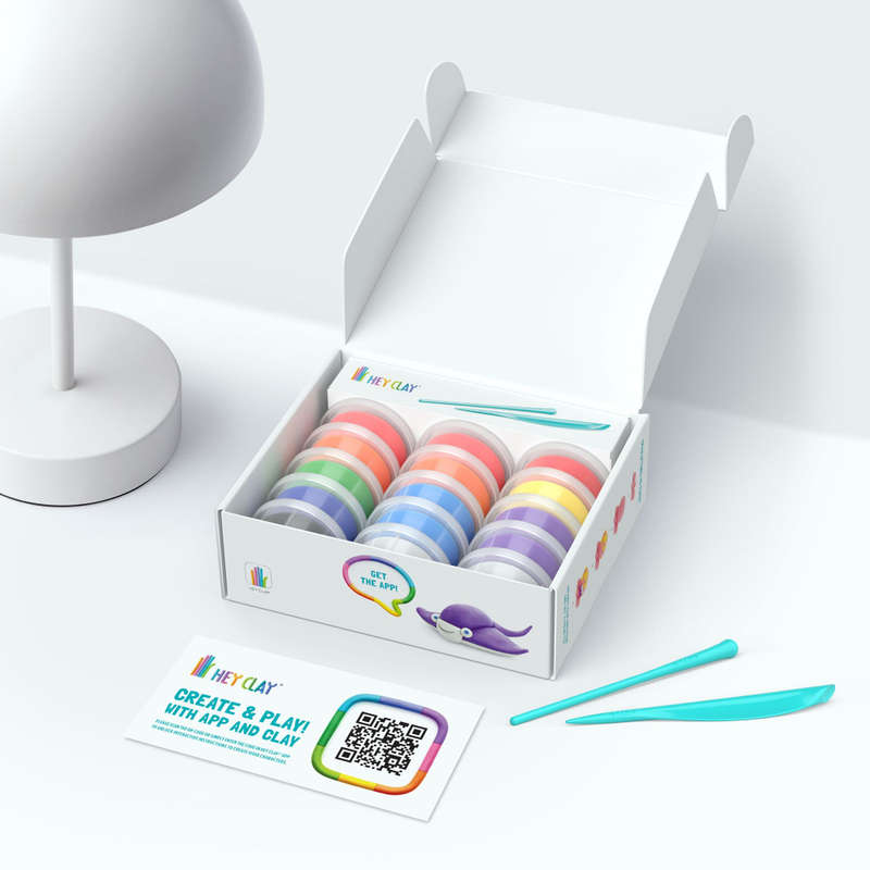 Hey Clay - Modelling Air-Dry Clay with Fun Interactive App - Ocean, 15 cans