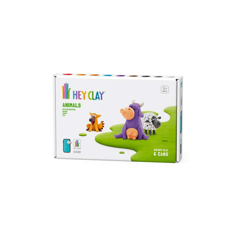 Hey Clay - Modelling Air-Dry Clay with Fun Interactive App - Cow, Doggie, Sheep, Series Animals, ...