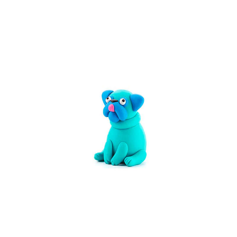 Hey Clay - Modelling Air-Dry Clay with Fun Interactive App - Pug, Series Dog Story, 3 cans