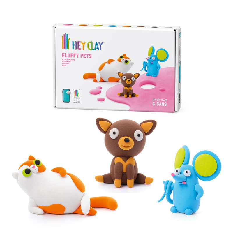Hey Clay - Modelling Air-Dry Clay with Fun Interactive App - Persian cat, Mouse, Chihuahua, Serie...