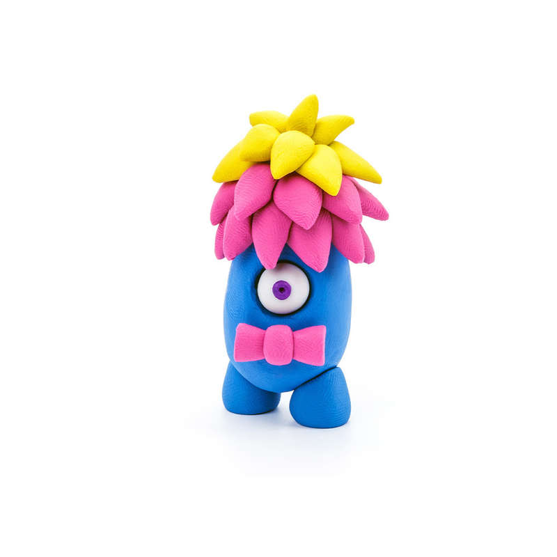 Hey Clay - Modelling Air-Dry Clay with Fun Interactive App - Hipster, series Monsters, 3 cans