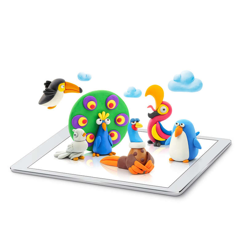 Hey Clay - Modelling Air-Dry Clay with Fun Interactive App - Birds, 15 cans