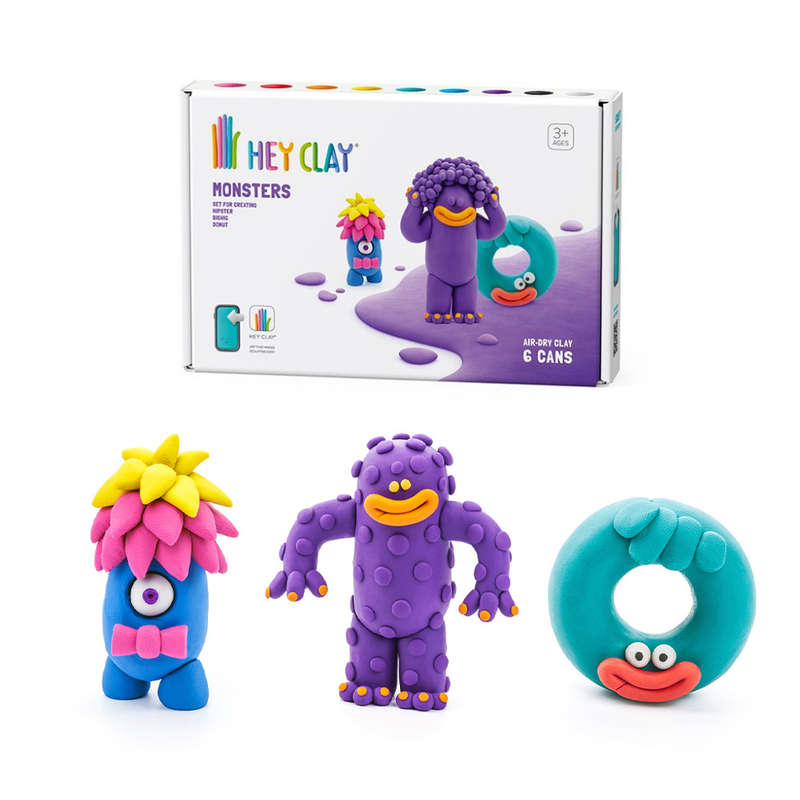 Hey Clay - Modelling Air-Dry Clay with Fun Interactive App - Hipster, Bigwig, Donut, Series Monst...