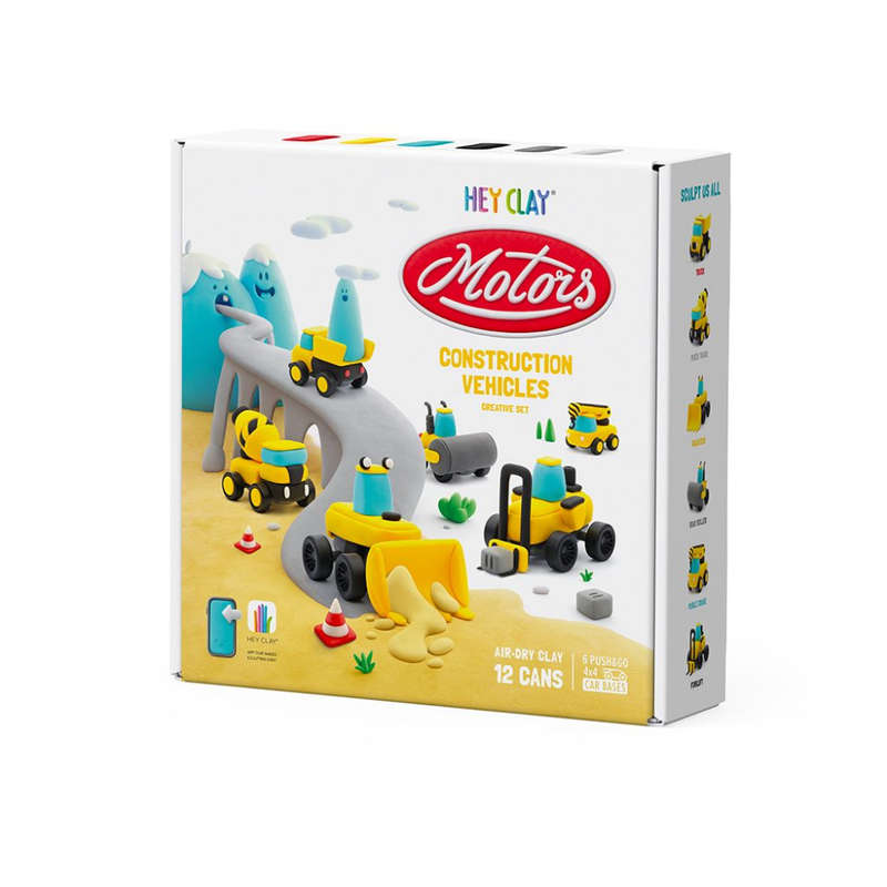 Hey Clay - Modelling Air-Dry Clay with Fun Interactive App - Construction Cars, series Motors, 12...