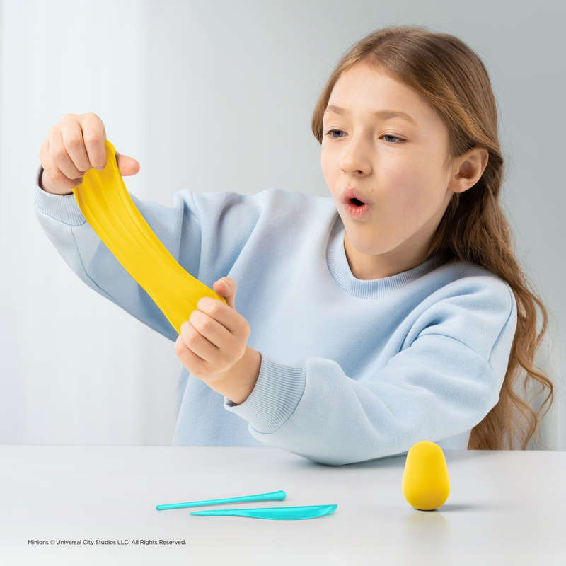 Hey Clay - Modelling Air-Dry Clay with Fun Interactive App - Otto, Series Minions, 5 cans