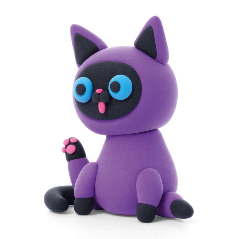 Hey Clay - Modelling Air-Dry Clay with Fun Interactive App - Bunny, Siamese cat, Guinea pig, Seri...