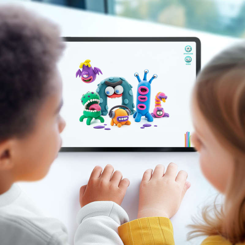 Hey Clay - Modelling Air-Dry Clay with Fun Interactive App - Aliens, 15 cans