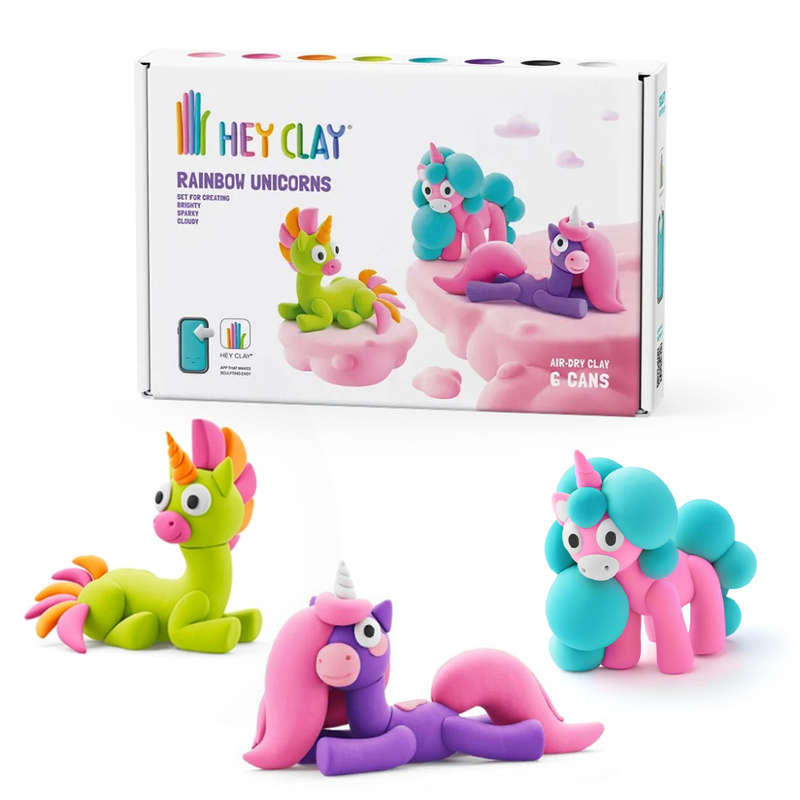 Hey Clay - Modelling Air-Dry Clay with Fun Interactive App - Brighty, Cloudy, Sparky, Series Rain...