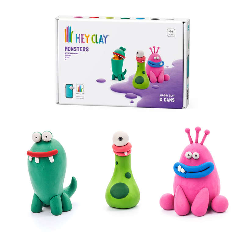 Hey Clay - Modelling Air-Dry Clay with Fun Interactive App - Cyclops, Terry, Pi, Series Monsters,...
