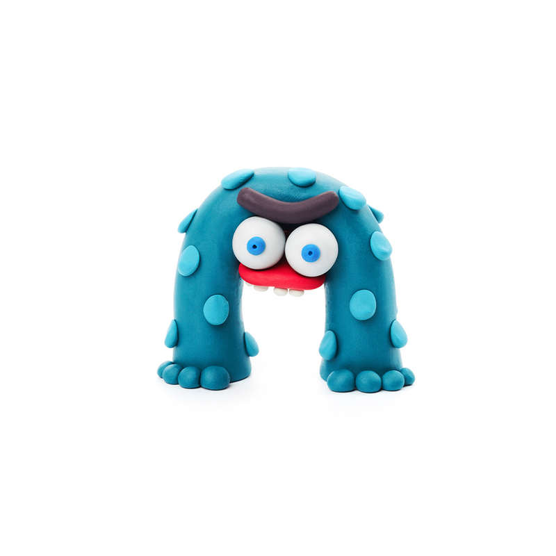 Hey Clay - Modelling Air-Dry Clay with Fun Interactive App - Bigfoot, series Aliens, 3 cans