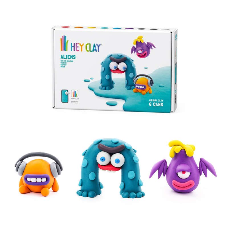 Hey Clay - Modelling Air-Dry Clay with Fun Interactive App - Muzon, Volcano, Bigfoot, Series Alie...