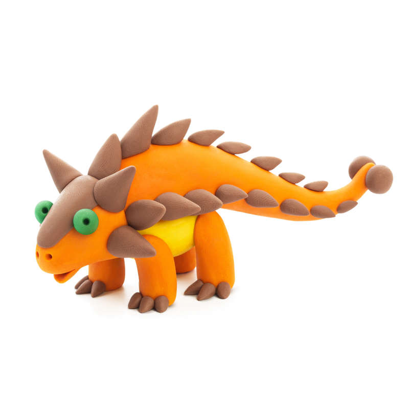 Hey Clay - Modelling Air-Dry Clay with Fun Interactive App - Ankylosaurus, Parasaurolophus, Theri...