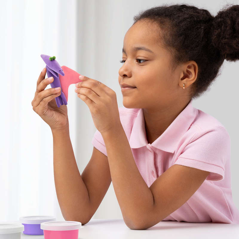 Hey Clay - Modelling Air-Dry Clay with Fun Interactive App - Dinos, 15 cans