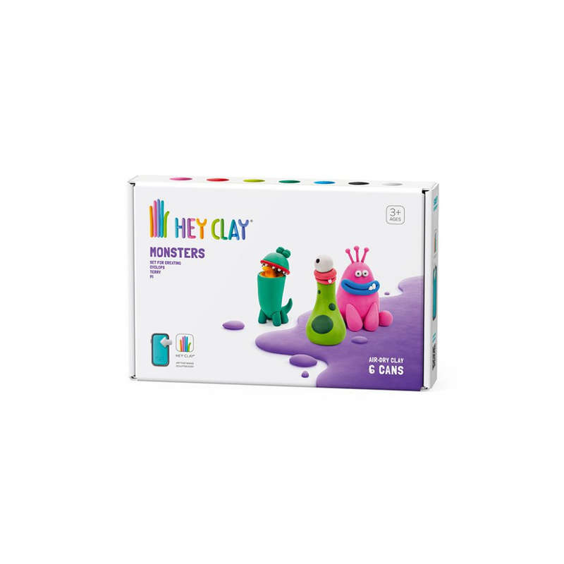 Hey Clay - Modelling Air-Dry Clay with Fun Interactive App - Cyclops, Terry, Pi, Series Monsters,...
