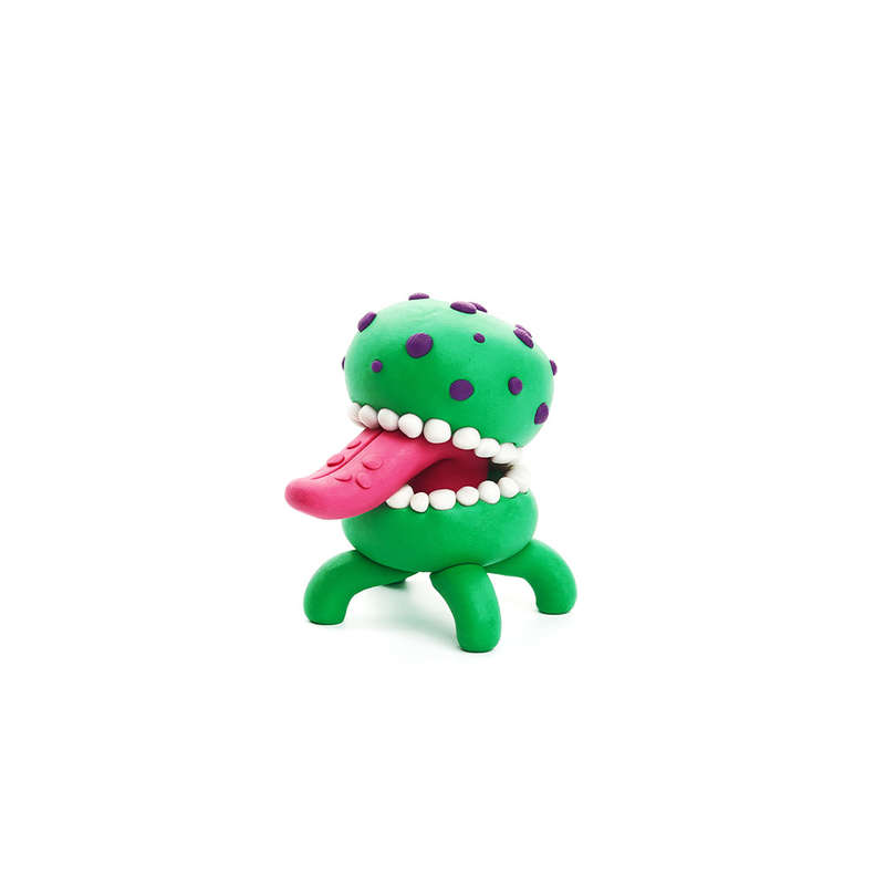 Hey Clay - Modelling Air-Dry Clay with Fun Interactive App - Burger, series Aliens, 3 cans