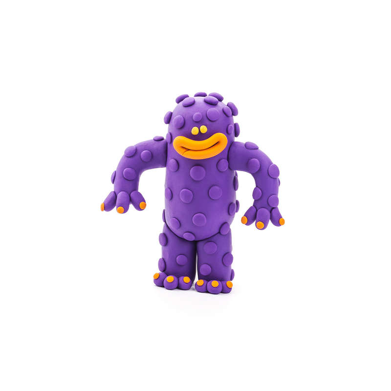Hey Clay - Modelling Air-Dry Clay with Fun Interactive App - Bigwig, series Monsters, 3 cans