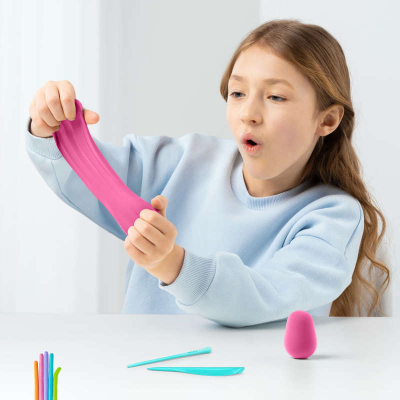 Hey Clay - Modelling Air-Dry Clay with Fun Interactive App - Terry, series Monsters, 3 cans