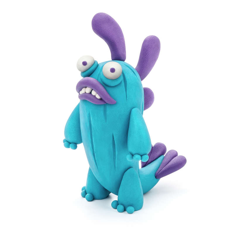 Hey Clay - Modelling Air-Dry Clay with Fun Interactive App - Drop, Violet, Fishka, Series Beasts,...