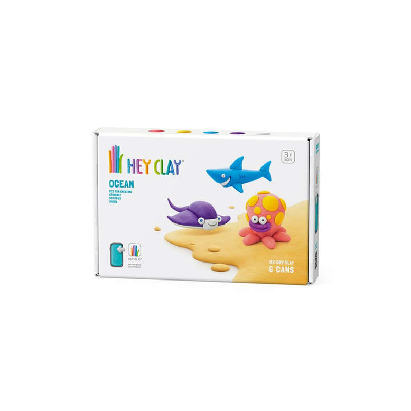 Hey Clay - Modelling Air-Dry Clay with Fun Interactive App - Shark, Octopus, Stingray, Series Oce...