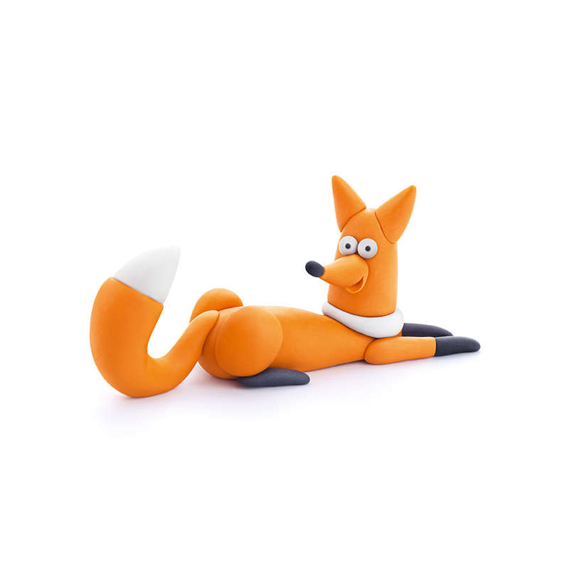 Hey Clay - Modelling Air-Dry Clay with Fun Interactive App - Fox, series Forest Animals, 3 cans
