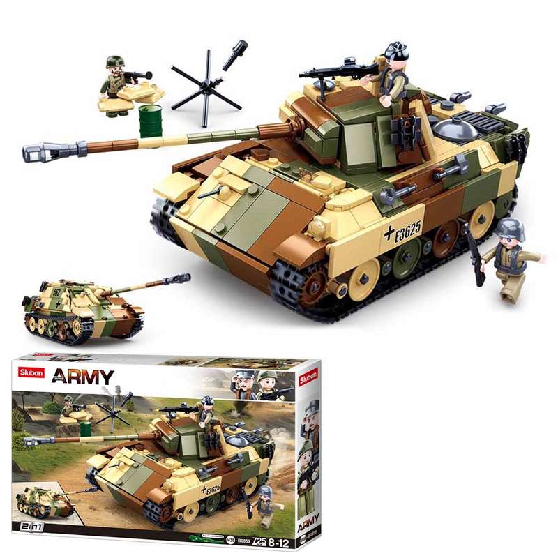 Sluban - WWII - Medium Tank 2 in 1- 725pcs
