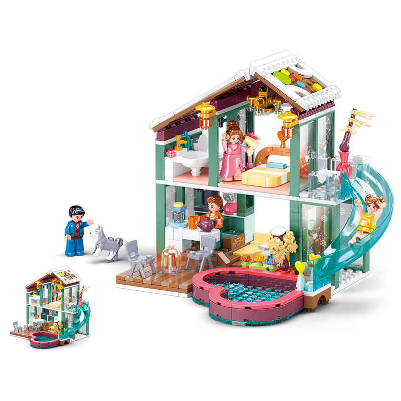 Sluban - Winter Travel In Snow - Resort - 439pcs
