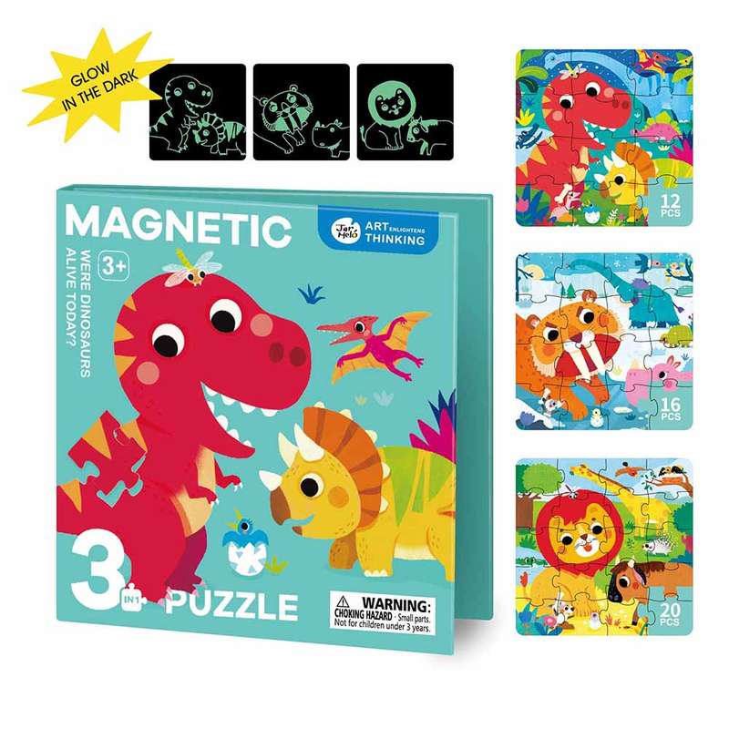 Jar Meló - 3 In 1 Magnetic Luminous Puzzle - Were Dinosaurs Alive Today?