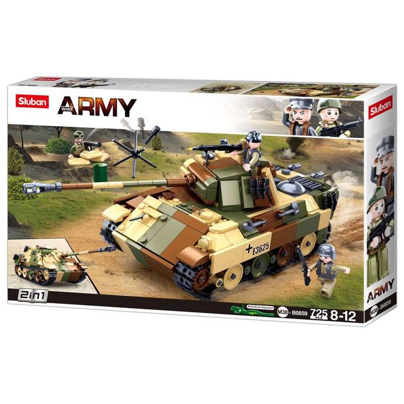 Sluban - WWII - Medium Tank 2 in 1- 725pcs