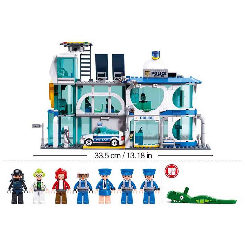 Sluban - Metropolis Pull Back - Central Police Station - 686 Pieces