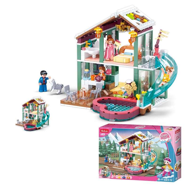 Sluban - Winter Travel In Snow - Resort - 439pcs