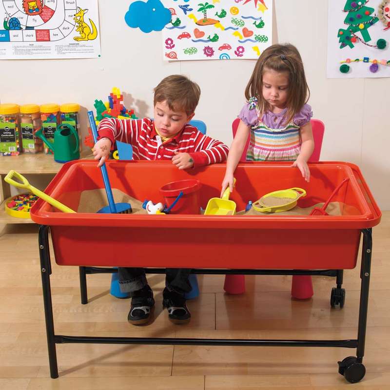 EDX Education - Sand & Water Play Tray Red, 58cm high